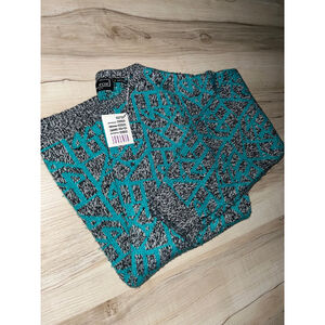 Vintage Fox Geometrical Grampa Sweater S